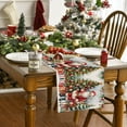 thumbnail image 1 of MXTPOV Christmas Table Runner, Plain Printed Table Runner for Dining Table, Christmas Tree Santa Claus Deers Pattern Table Runner, Home Decor, 13 x 72 inch, 1 of 6