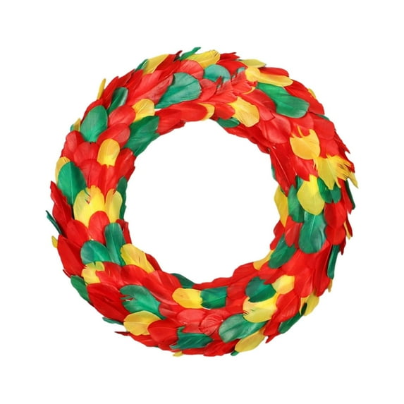 MXTPOV Colorful Feather Wreaths for Front Door, Creative Easter Wreath for Window Wall Decor, Spring Wreaths for Front Door, Easter Wreath Christmas Wreath, Home Decor