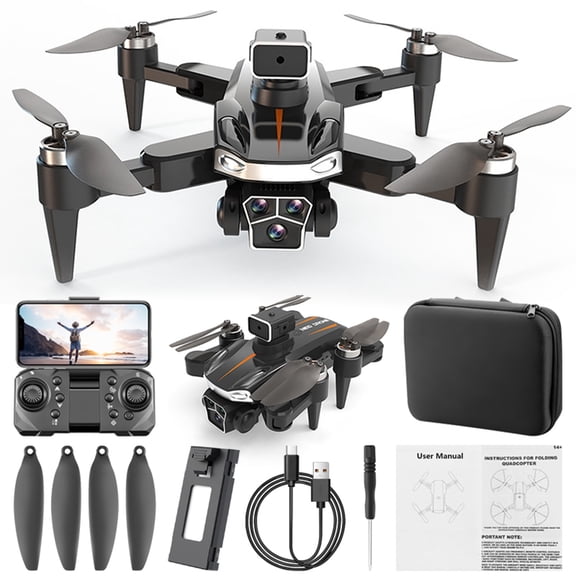 MXTPOV Drone with 1080P Dual Camera, FPV Drone with ESC Camera, Optical Flow Positioning, Foldable Quadcopter Drone with Obstacle Avoidance, RC Drone Toys
