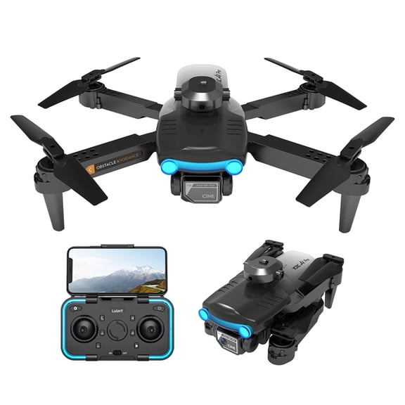 MXTPOV Drone with 1080P Dual Camera, FPV Drone with ESC Camera, Optical Flow Positioning, Follow Me, Foldable RC Quadcopter Drone with Obstacle Avoidance