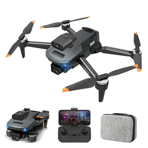 MXTPOV Drone with ESC Dual Camera, Brushless Motor Drones with Optical Flow Positioning, Foldable RC Quadcopter Drone with Obstacle Avoidance