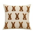 thumbnail image 1 of MXTPOV Easter Pillow Covers 18x18, Cute Embroidered Rabbits Pillow Covers for Couch Sofa, Easter Decorations, Decorative Throw Pillow Covers for Home Decor, 1 of 5