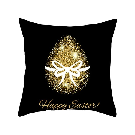 MXTPOV Easter Pillow Covers 18x18, Cute Rabbit Easter Eggs Pillow Covers for Couch Sofa, Easter Decorations, Exquisite Decorative Throw Pillow Covers for Home Decor