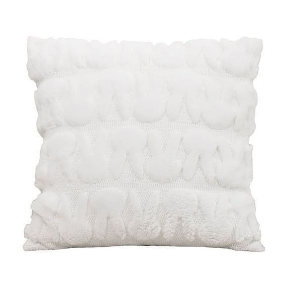 MXTPOV Easter Pillow Covers 18x18, Cute Rabbits Plush Pillow Covers for Couch Sofa, Easter Decorations, Decorative Throw Pillow Covers for Home Decor