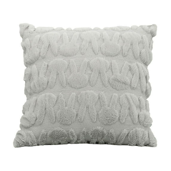 MXTPOV Easter Pillow Covers 18x18, Cute Rabbits Plush Pillow Covers for Couch Sofa, Easter Decorations, Decorative Throw Pillow Covers for Home Decor