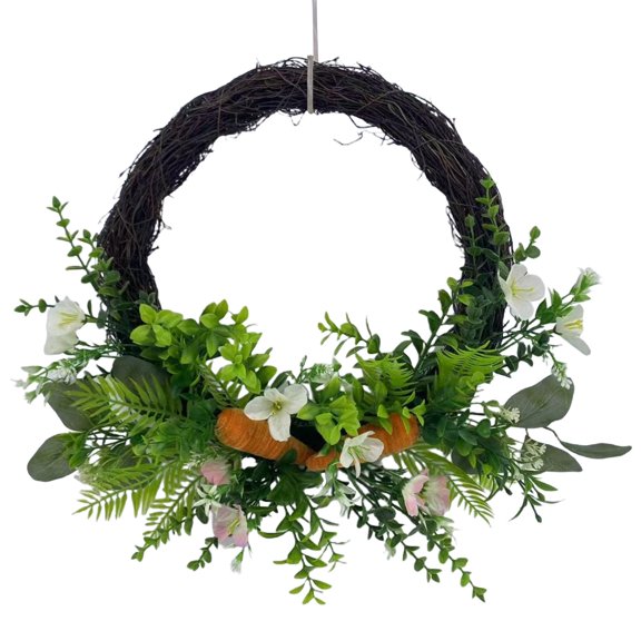 MXTPOV Easter Wreaths for Front Door, Simulation Easter Wreath with Easter Eggs Flowers, Spring Wreaths for Front Door, Easter Wreath Christmas Wreath, Home Decor