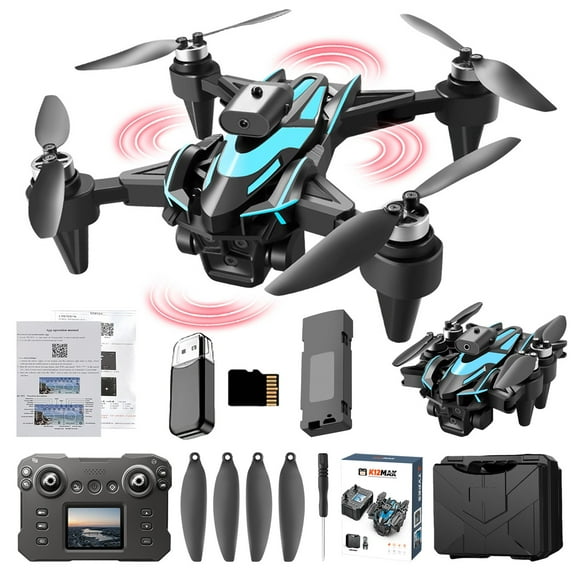 MXTPOV FPV Drone with ESC Dual Camera, Brushless Motor Drone with Obstacle Avoidance, Foldable RC Quadcopter Drone with Optical Flow Positioning