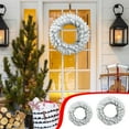 thumbnail image 1 of MXTPOV Flocked Christmas Wreath, Snowy Encrypted Wreath, Christmas Wreaths for Front Door Party Wedding, Home Decor, 18.11 inch, 1 of 6