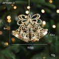 thumbnail image 1 of MXTPOV Golden Ornaments for Christmas Tree, Electroplated Bells Christmas Tree Decorations, Christmas Decorations Hanging, Christmas Ornaments for Party Car Home Decor, 1 of 5