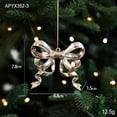 thumbnail image 1 of MXTPOV Golden Ornaments for Christmas Tree, Electroplated Bow Christmas Tree Decorations, Christmas Decorations Hanging, Christmas Ornaments for Party Car Home Decor, 1 of 5