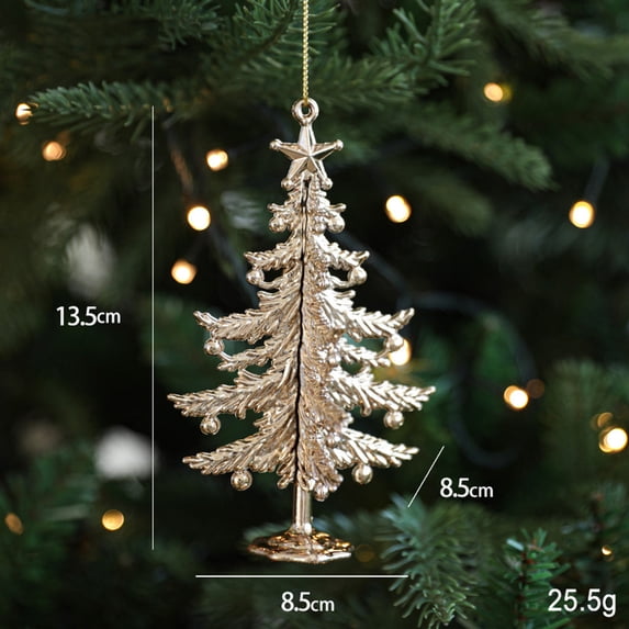 MXTPOV Golden Ornaments for Christmas Tree, Electroplated Christmas Tree Decorations, Christmas Decorations Hanging, Christmas Ornaments for Party Car Home Decor