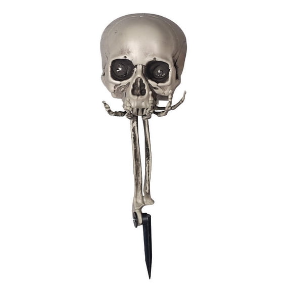MXTPOV Halloween Skeleton Insert Ghost Hand Support Head Induction Luminescent Sound Scary Insert Decorative Imitation Ghost Party Favors