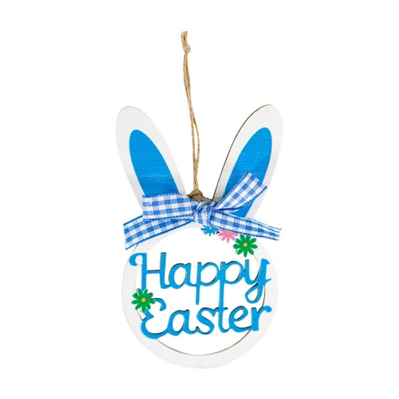 MXTPOV Happy Easter Ornaments Hanging for Tree, Wooden Bunny Easter Tree Decorations for Party Home Decor, Easter Decorations, Easter Ornaments for Tree