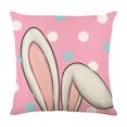 thumbnail image 1 of MXTPOV Happy Easter Pillow Covers, Cute Rabbits Colorful Pillow Covers for Couch Sofa, Easter Decorations, Decorative Throw Pillow Covers for Home Decor, 18x18inch, 1 of 5