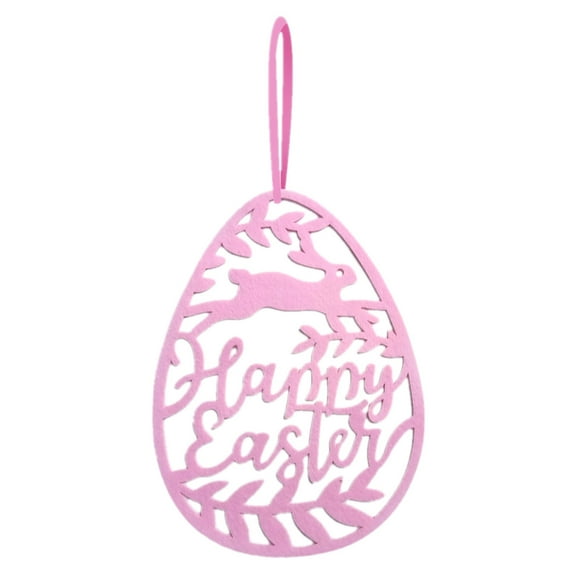 MXTPOV Happy Easter Signs for Mantle Window, Felt Easter Eggs Shaped Signs Hanging for Wall Decor, Welcome Sign for Front Door, Easter Decorations, Home Decor