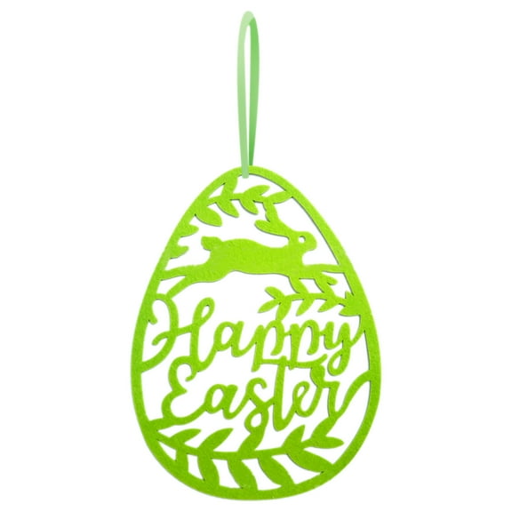 MXTPOV Happy Easter Signs for Mantle Window, Felt Easter Eggs Shaped Signs Hanging for Wall Decor, Welcome Sign for Front Door, Easter Decorations, Home Decor