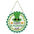 thumbnail image 1 of MXTPOV Happy St.Patrick's Day Ornaments for Tree, Shamrock Hat Welcome Sign for Front Door, St Patricks Day Decorations, Lucky Irish Sign for Wall Home Decor, 1 of 5