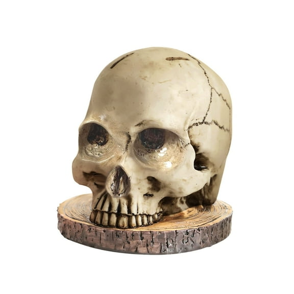 MXTPOV New Skeleton Head Knife And Fork Resin Desktop Ornament Kitchen Storage Rack Halloween Festival Home Decor