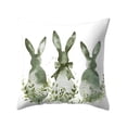 thumbnail image 1 of MXTPOV Pillow Covers 18x18, Cute Rabbits Easter Eggs Striped Plaid Pillow Covers for Couch Sofa, Easter Decorations, Decorative Throw Pillow Covers for Home Decor, 1 of 5