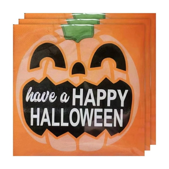 MXTPOV Pumpkin Appearance Halloween Theme Soft And Skin Friendly Party Supplies Pack Of 20 Disposable Tissues Home Decor