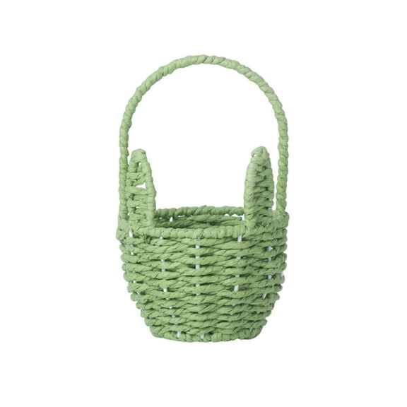 MXTPOV Rattan-woven Easter Basket, Handmade Easter Bucket, Easter Decorations Candy Bags, Creative Easter Baskets for Party Favors, Home Decor,M