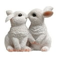 thumbnail image 1 of MXTPOV Resin Easter Bunny Ornaments, Cute Couple Rabbits Kissing Decor for Desk Decor, Easter Decorations, Spring Decor for Party, Home Decor, 1 of 5
