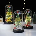 thumbnail image 1 of MXTPOV Small Christmas Tree with Glass Dome, Artificial Christmas Tree with String Lights, Xmas Tree Night Light, Fairy Lights Christmas Decorations, 9 inch, 1 of 6