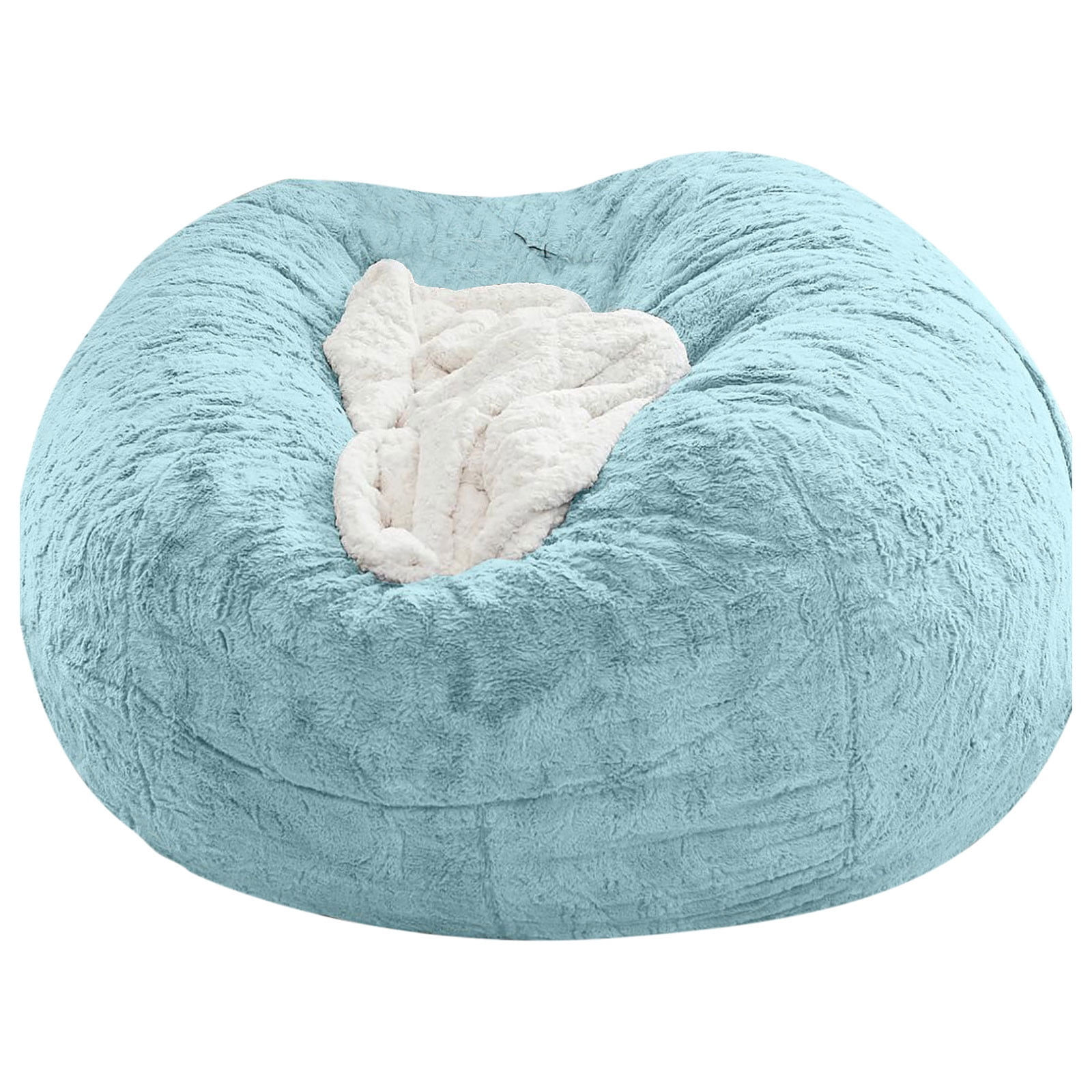 Illustration of Fluffy Bean Bag Chairs Design