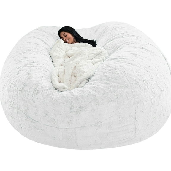 MXTPOV Soft Fluffy Bean Bag Chair for Adults, Lazy Chair Bean Bag Chairs with Washable Comfy Plush Cover, Ideal for Dorm, Bedroom, Living Room, Large Sofa Sack