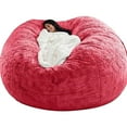 thumbnail image 1 of MXTPOV Soft Fluffy Bean Bag Chair for Adults, Lazy Chair Bean Bag Chairs with Washable Comfy Plush Cover, Ideal for Dorm, Bedroom, Living Room, Large Sofa Sack, 1 of 5