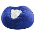 thumbnail image 1 of MXTPOV Soft Fluffy Bean Bag Chair for Adults, Lazy Chair Round Bean Bag Chairs with Washable Comfy Plush Cover for Dorm, Bedroom, Home Decor, Large Sofa Sack, 1 of 3