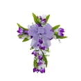 thumbnail image 1 of MXTPOV Spring Wreaths for Front Door, Purple Bow Cross Wreath with Fake Lilies for Wall Decor, Spring Wreath for Party Home Decor, Spring Decor Wreath, 1 of 5