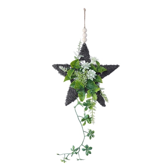 MXTPOV Spring Wreaths for Front Door, Creative Star Garland Wreath for Wall Decor, Spring Wreath for Party Home Decor, Spring Decor Wreath