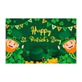 thumbnail image 1 of MXTPOV St.Patrick's Day Banner, Lucky Green Shamrock Leprechaun Backdrop for Garden Party Home Decor, St Patricks Day Decorations, Welcome Decor Flag Yard Signs, 1 of 4