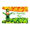 thumbnail image 1 of MXTPOV St.Patrick's Day Banner, Lucky Green Shamrock Leprechaun Backdrop for Garden Party Home Decor, St Patricks Day Decorations, Welcome Decor Flag Yard Signs, 1 of 4