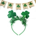 thumbnail image 1 of MXTPOV St.Patrick's Day Headbands, Green Shamrock Hats Headband, St Patricks Day Decorations Headwear Accessories, Glitter Hair Bands for Party Adults, 1 of 5