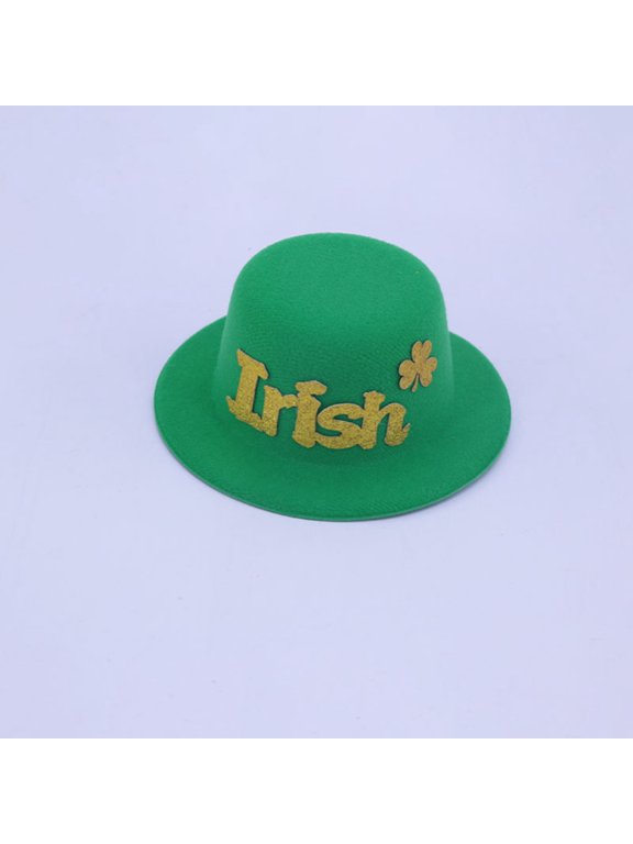 St Patricks Day Hair Barrettes, Lucky Irish Shamrock Mini Hat Barrettes for Party, Cute Green Barrettes for Women Girls, St Patricks Day Decorations, Home Decor