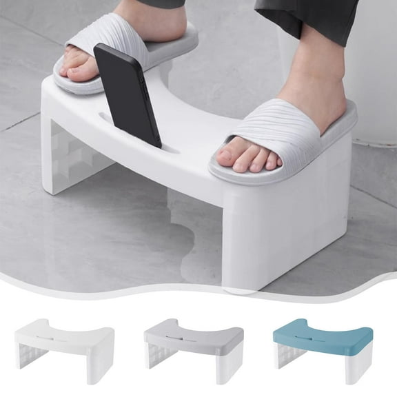 MXTPOV Toilet Stool Convenient and Compact Squatty Potty Bathroom Stool Step Stool Toilet Assistance Step Stool Fits All Toilets