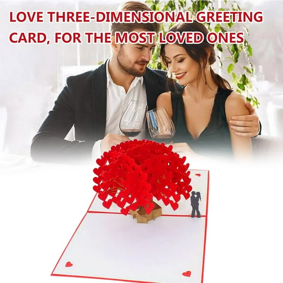 MXTPOV Valentine's Day Card, Paper Gift Cards, Greeting Card Blessing Card, Gift Cards