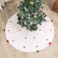 thumbnail image 1 of MXTPOV White Plush Christmas Tree Skirt with Colour Felt Balls Christmas Decorations 48 in Christmas Tree Skirt Christmas Tree Printed Decorations for Christmas Holiday Party Home Decor, 1 of 5