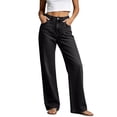 thumbnail image 1 of MXUIKV Jeans Women Relaxed Fitted Straight Leg High Waist Denim Pants Casual Trousers with Pockets(X-Large,Dark Gray), 1 of 7