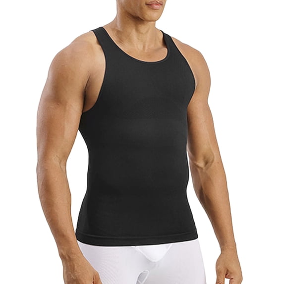 MXUIKV Men's Compression Tank Tops Slim Fitted Muscle Shirts Cut off ...