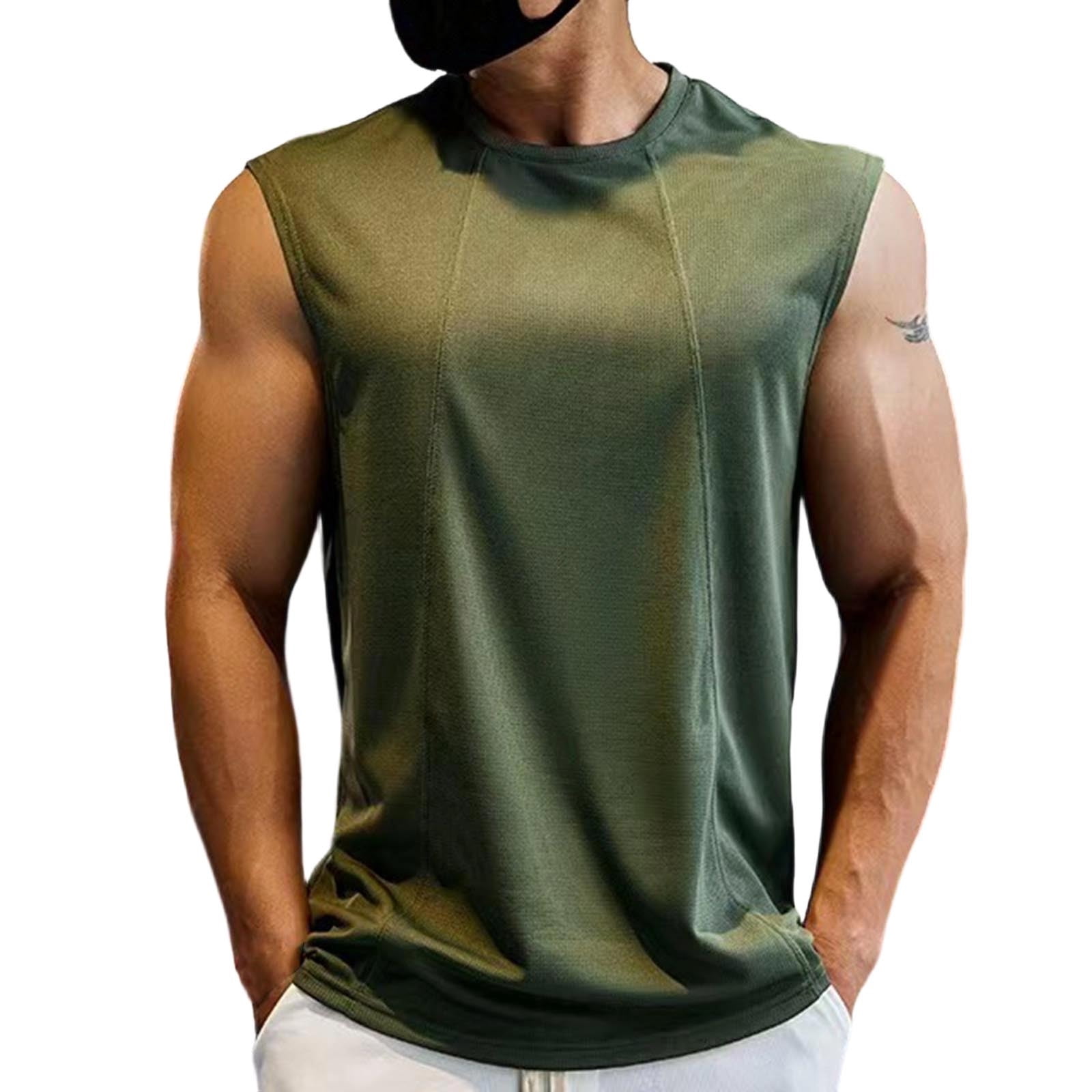 MXUIKV Men's Muscle Shirts Quick‑dry Lightweight Athletic Tank Tops Cut ...