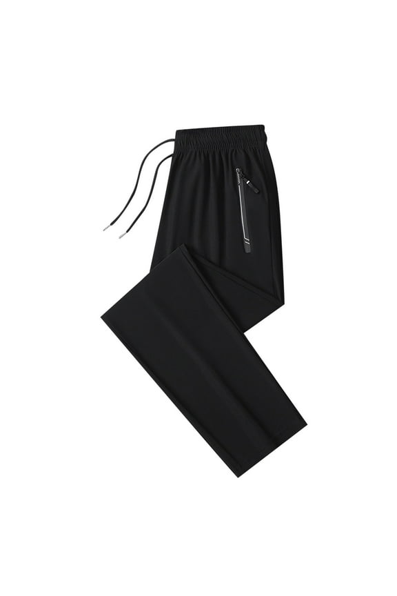 Men's Nylon Spandex Pants Quick Drying Lightweight Drawstring Elastic Waist Trousers Sports Casual Activewear Pants