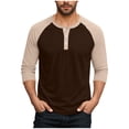 thumbnail image 1 of MXUIKV Plus Size Men's Shirts Crewneck Long Sleeve Fitness Pullover Activewear Shirts for Men Color Blocked M-5XL, 1 of 7