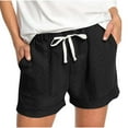 thumbnail image 1 of MXUIKV Shorts for Women Regular Fitted Elastic Waist Drawstring 5" Inseam Pants with Pockets, 1 of 6