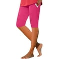 thumbnail image 1 of MXUIKV Stretchy Slim Fitted Yoga Shorts for Women 9" Inseam Gym Workout Short Pants with Pockets, 1 of 6