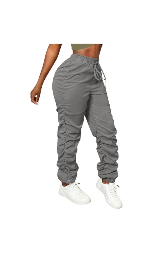 Womens Cargo Pants with Multi Pockets Cotton Casual Workout Running Athletic Camping Hiking Pants