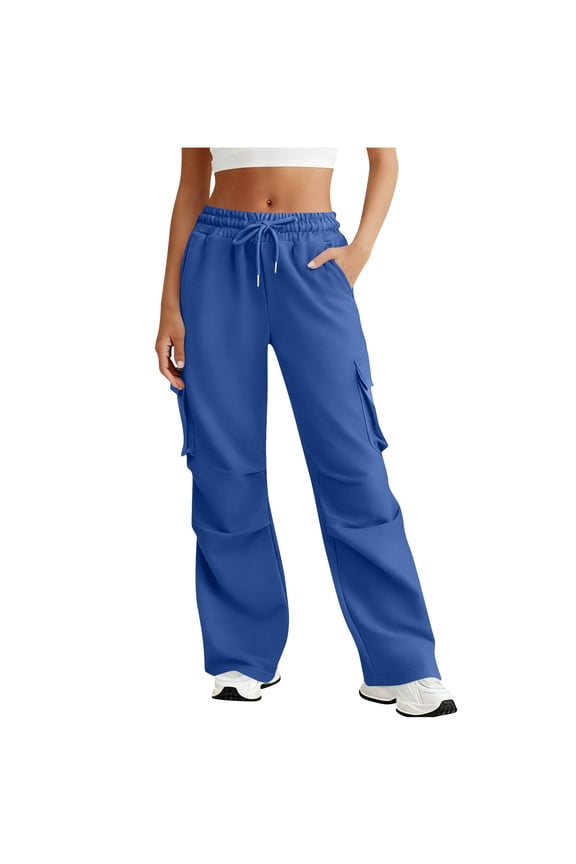 Womens Cargo Pants with Multi Pockets Cotton Casual Workout Running Athletic Camping Hiking Pants