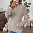 thumbnail image 1 of MXUIKV Womens Casual Shirts Long Sleeve Knitted Regular Fitted Pullover Womens Casual Crew Neck Shirts Solid Color, 1 of 5